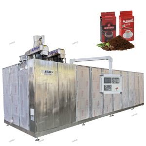 Peiriant pecynnu llenwi ffurfio bagiau gwactod brics siambr ddeuol awtomatig