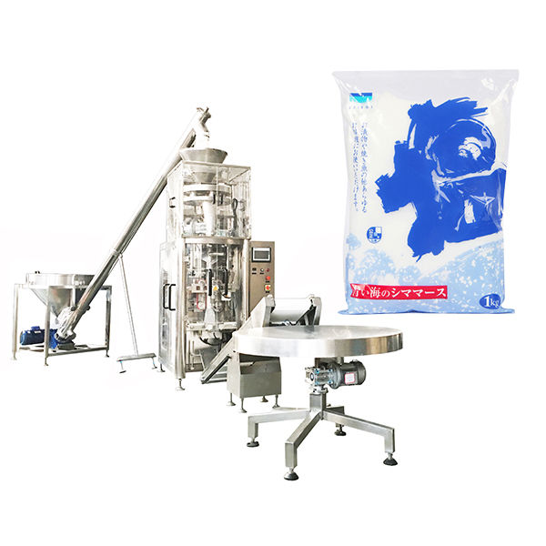 Ffurflen Fertigol Llenwi Peiriant Seal Gyda Chwpan Volwmetrig ar gyfer Halen