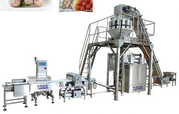 Automatic frozen meat ball bag forming filling sealing packaging machine