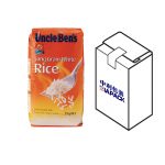 Bag gwaelod gwastad gyda label uchaf ar gyfer grawn