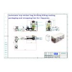 Bag gwaelod fflat awtomatig gyda bag sticer uchaf ffurfio llenwi selio deunydd pacio lapio llinell yw Gorchymyn gan ein cleient